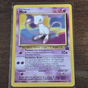 Pokemon Mew #8 BLACK STAR PROMO - POKEMON LEAGUE Vintage Card